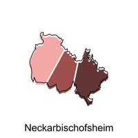 Karte von neckarbischofsheim Vektor Design Vorlage, National Grenzen und wichtig Städte Illustration Design