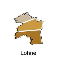 lohne Karte. Vektor Karte von das Deutsche Land. Grenzen von zum Ihre Infografik. Vektor Illustration Design Vorlage