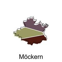 håna stad Karta. vektor Karta av tysk Land design mall med översikt grafisk färgrik stil på vit bakgrund