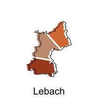 Karte von lebach Vektor Illustration Design Vorlage, geeignet zum Ihre Unternehmen