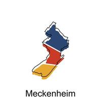 Karte von meckenheim Design, Welt Karte Land Vektor Illustration Vorlage