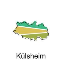 kulsheim värld Karta vektor design mall, grafisk stil isolerat på vit bakgrund, lämplig för din företag