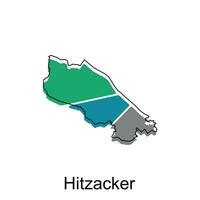 Karte von hitzacker Vektor Design Vorlage, National Grenzen und wichtig Städte Illustration