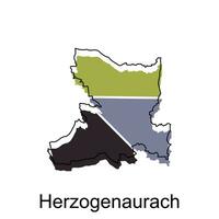 Karte von herzogenaurach Vektor Design Vorlage, National Grenzen und wichtig Städte Illustration