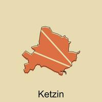 ketzin stad Karta illustration. förenklad Karta av Tyskland Land vektor design mall