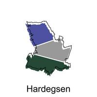 Hardegsen Stadt Karte Illustration. vereinfacht Karte von Deutschland Land Vektor Design Vorlage