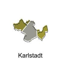 Vektor Karte von karlstadt. Grenzen von zum Ihre Infografik. Vektor Illustration Design Vorlage