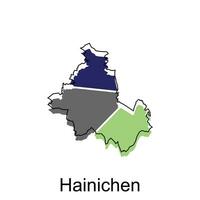 hainichen Stadt Karte Illustration Design, Welt Karte International Vektor Vorlage bunt mit Gliederung Grafik