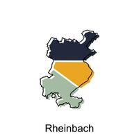 Karte Stadt von rheinbach Illustration Design Vorlage auf Weiß Hintergrund, geeignet zum Ihre Unternehmen vektor