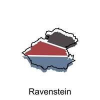 Karte von Ravenstein modern mit Gliederung Stil Vektor Design, Welt Karte International Vektor Vorlage