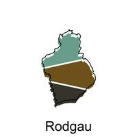 Karte von Rodgau modern mit Gliederung Stil Vektor Design, Welt Karte International Vektor Vorlage