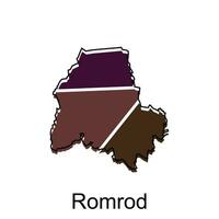 Karte Stadt von Romrod Illustration Design Vorlage auf Weiß Hintergrund, geeignet zum Ihre Unternehmen vektor