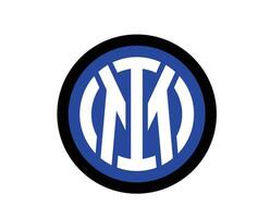 inter milan klubb logotyp symbol serie en fotboll calcio Italien abstrakt design vektor illustration