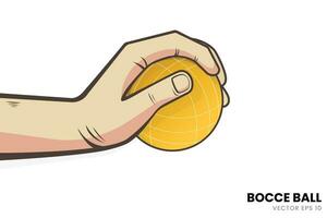 Illustration von das Technik von packend das Boccia Ball. perfekt zum hinzugefügt Bilder mit ein Boccia Sport Thema. vektor