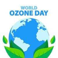International Tag von Erhaltung von das Ozon Schicht, September 16. Welt Ozon Tag Konzept Design. Vektor Illustration