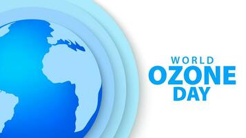 Welt Ozon Tag Konzept Hintergrund mit Welt Globus. Ozon Tag Papier Schnitt Design. Vektor Illustration