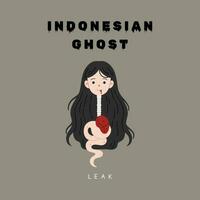 indonesisch Leck Geist Karikatur Charakter Illustration Maskottchen vektor