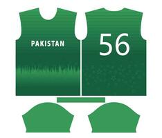 pakistan cricket team sporter unge design eller pakistan cricket jersey design vektor