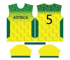 Australien Kricket Mannschaft Sport Kind Design oder Australien Kricket Jersey Design vektor