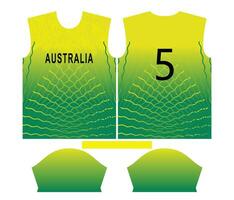 Australien cricket team sporter unge design eller Australien cricket jersey design vektor
