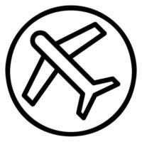 Luft Flugzeug Linie Symbol vektor