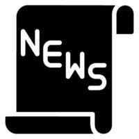 Glyphen-Symbol für aktuelle Nachrichten vektor