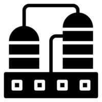Raffinerie-Glyphe-Symbol vektor