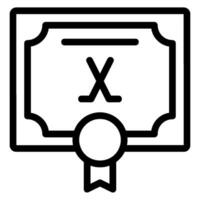 Symbol für die Zertifikatszeile vektor