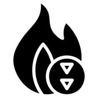 brennen Glyphe Symbol vektor