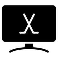 TV-Glyphe-Symbol vektor