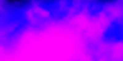 hellvioletter, rosafarbener Vektorhintergrund mit Kumulus. leuchtende Illustration mit abstrakten Farbverlaufswolken. Muster für Ihre Broschüren, Broschüren. vektor