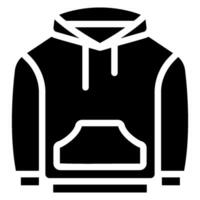 Sweatshirt-Glyphe-Symbol vektor