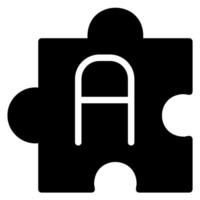 Puzzle-Glyphe-Symbol vektor