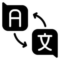 Symbol für Übersetzungsglyphe vektor