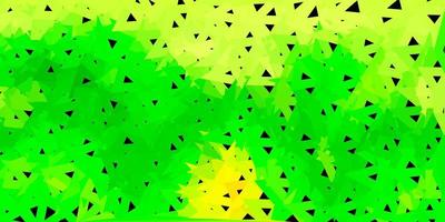 dunkelgrünes, gelbes Vektorsteigungspolygonlayout vektor