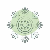 ikon snösjöar. relaterad till alaska symbol. Färg fläck stil. enkel design redigerbar. enkel illustration vektor