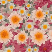 Blumen- nahtlos Muster Digital drucken Muster Design Textil- Digital drucken vektor