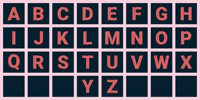 en till z brev design. engelsk alfabet illustrerade lexikon. ABC uppsättning. alfabet en till z vektor design.