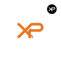 Brief xp Monogramm Logo Design vektor