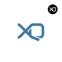 brev xq monogram logotyp design vektor