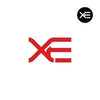 Brief xe Monogramm Logo Design vektor