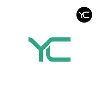 Brief yc Monogramm Logo Design vektor