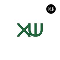 brev xw monogram logotyp design vektor