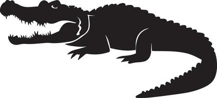 Alligator Vektor Silhouette Illustration schwarz Farbe