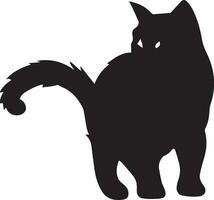 Katze Vektor Silhouette Illustration schwarz Farbe