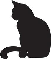 Katze Vektor Silhouette Illustration schwarz Farbe
