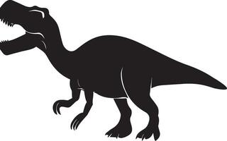dinosaurie vektor silhuett illustration svart Färg