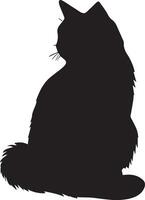 Katze Vektor Silhouette Illustration schwarz Farbe