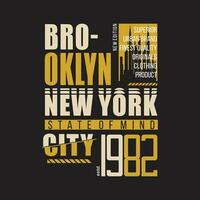 Brooklyn Neu York Stadt Text Rahmen Typografie Vektor, abstrakt Grafik, Illustration, zum drucken t Hemd vektor