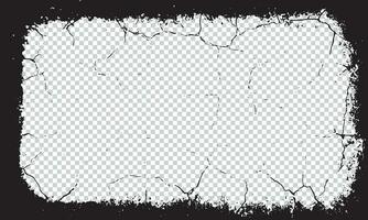 grunge ram med svart måla på vit bakgrund vektor